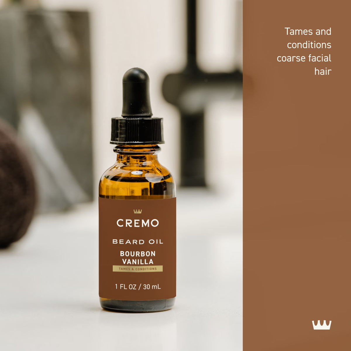 Beard Oil, Bourbon Vanilla Scent, 1 Fl Oz, Moisturizes & Softens Beards