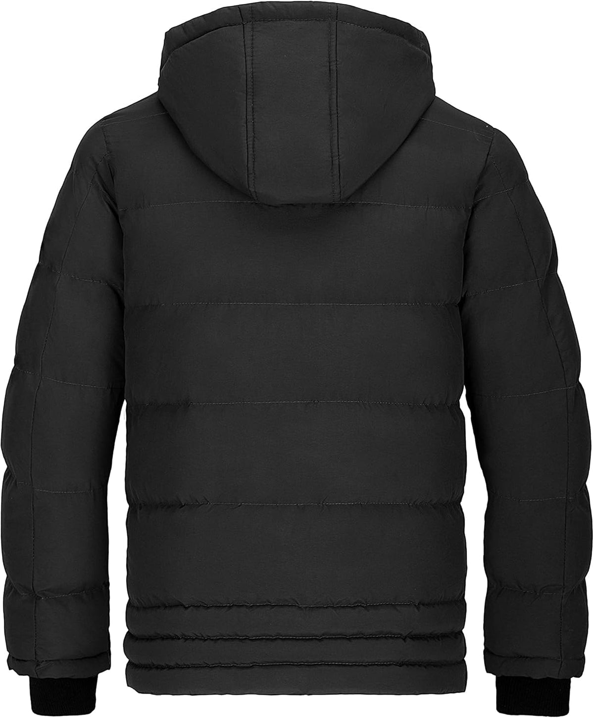 Men'S Hooded Puffer Jacket Thick Padded Waterproof Warm Winter Coat | Waterproof 5000Mm,Windproof,Warm Insulation,Multi-Pockets,Dailywear,Outdoor Work,Commutes,Camping