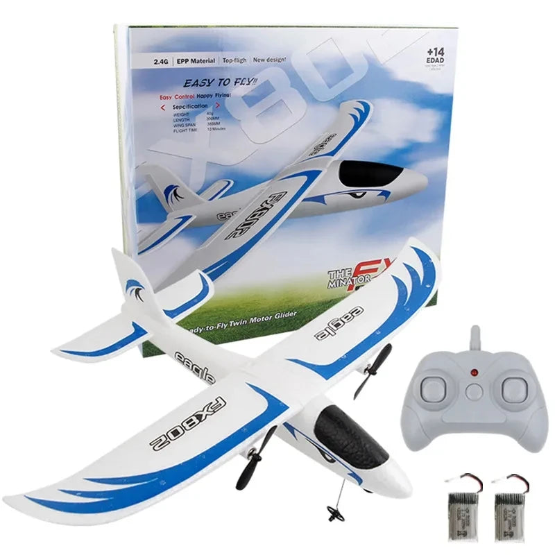 FX802 RC Foam Plane 2.4G 2CH Radio Control Glider Remote Control Airplane Aircraft Foam Boys Toys for Children