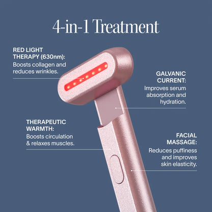 4-In-1 Radiant Renewal® Skincare Wand with Red Light Therapy