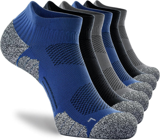 Unisex Cushioned Compression Athletic Ankle Socks Multipack