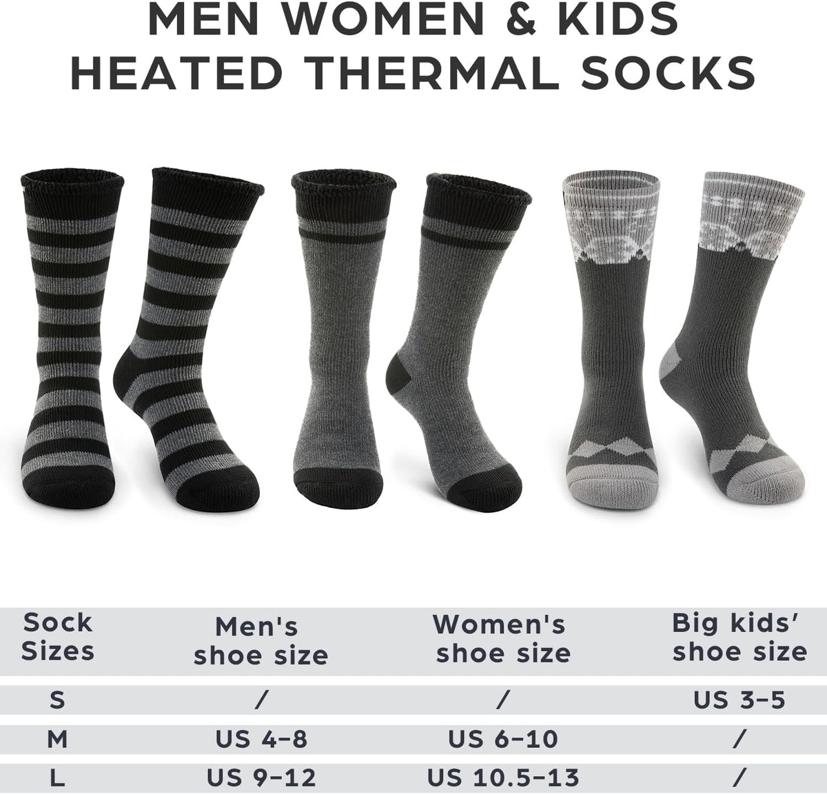 Winter Thermal Socks - Warm Sock for Men Women Cold Weather - Insulated Socks Thick Snow Sock