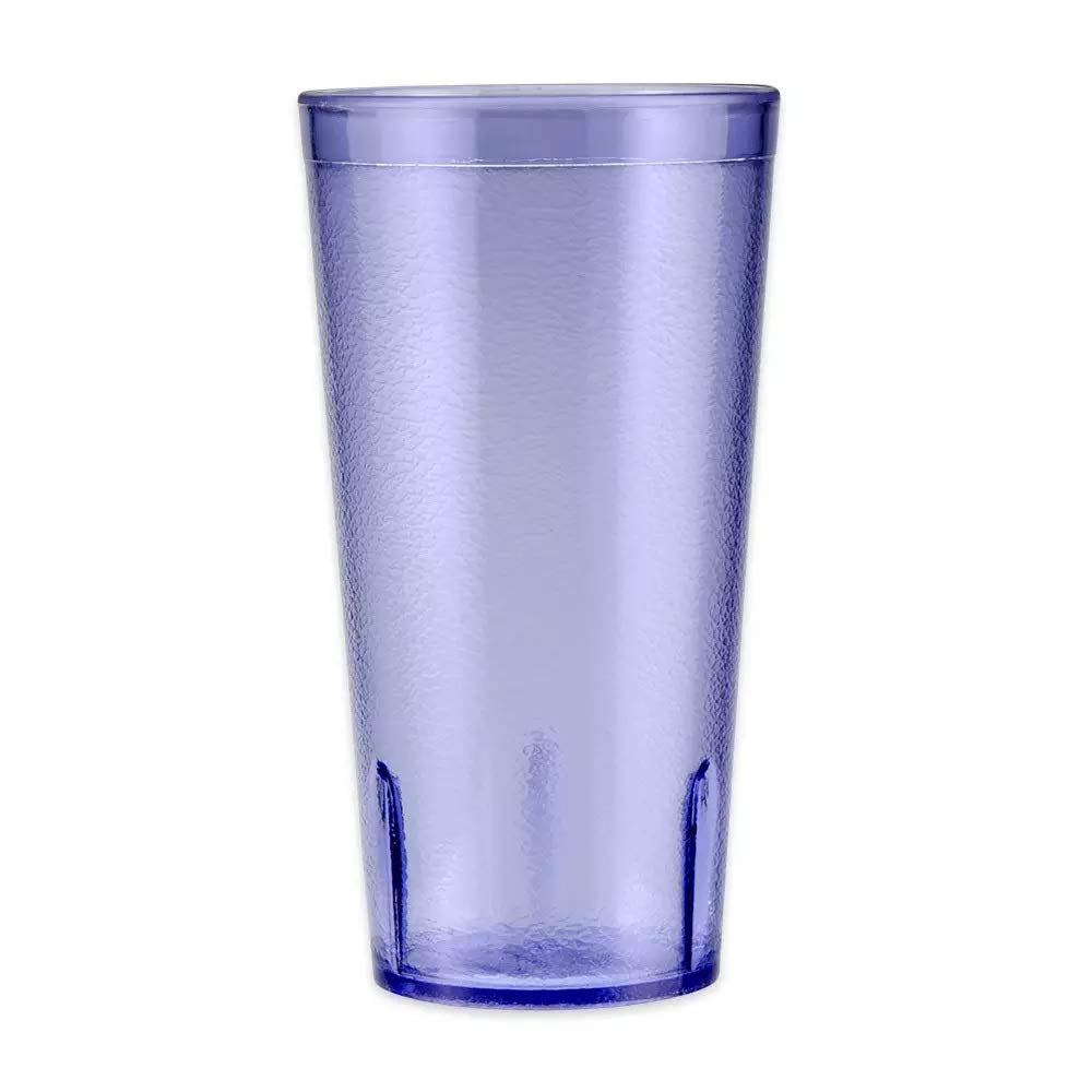 G.E.T. 6620-1-BL-EC Heavy-Duty Plastic Restaurant Tumblers, 20 Ounce, Blue (Set of 4) | Dishwasher Safe, Bpa-Free, Shatterproof, Stackable, Restaurant Service, Great for Water, Juice, Soft Drinks and Cocktails