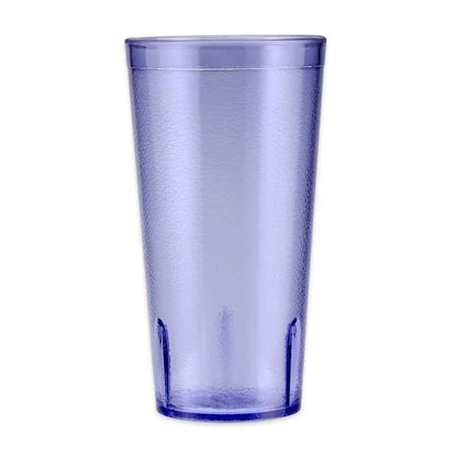 G.E.T. 6620-1-BL-EC Heavy-Duty Plastic Restaurant Tumblers, 20 Ounce, Blue (Set of 4) | Dishwasher Safe, Bpa-Free, Shatterproof, Stackable, Restaurant Service, Great for Water, Juice, Soft Drinks and Cocktails