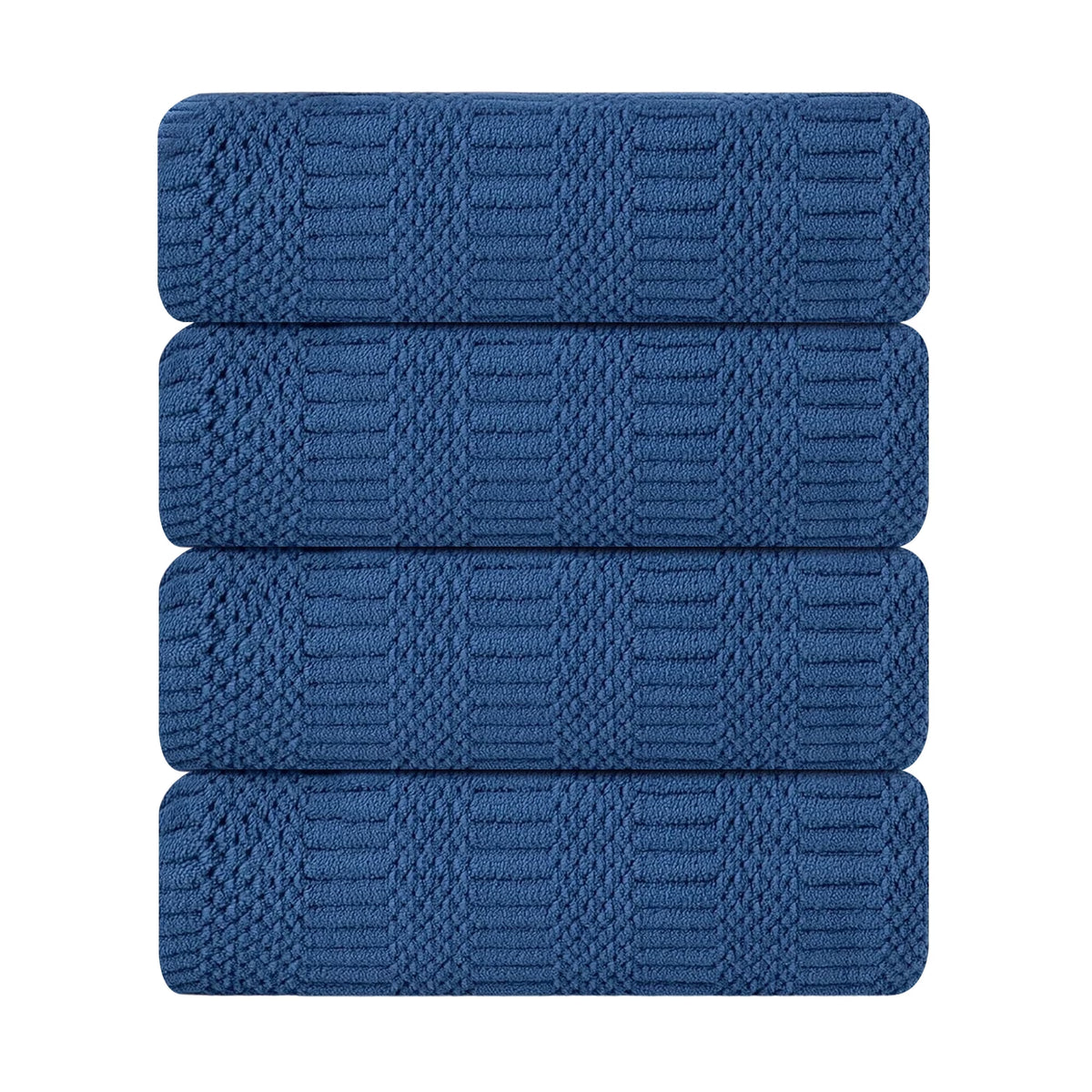 4 Pack Large Bath Towel Set 600 GSM Ultra Soft Oversized Navy Blue Towel Set 35"X70" Extra Large Bath Sheets