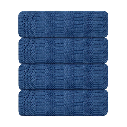 4 Pack Large Bath Towel Set 600 GSM Ultra Soft Oversized Navy Blue Towel Set 35"X70" Extra Large Bath Sheets