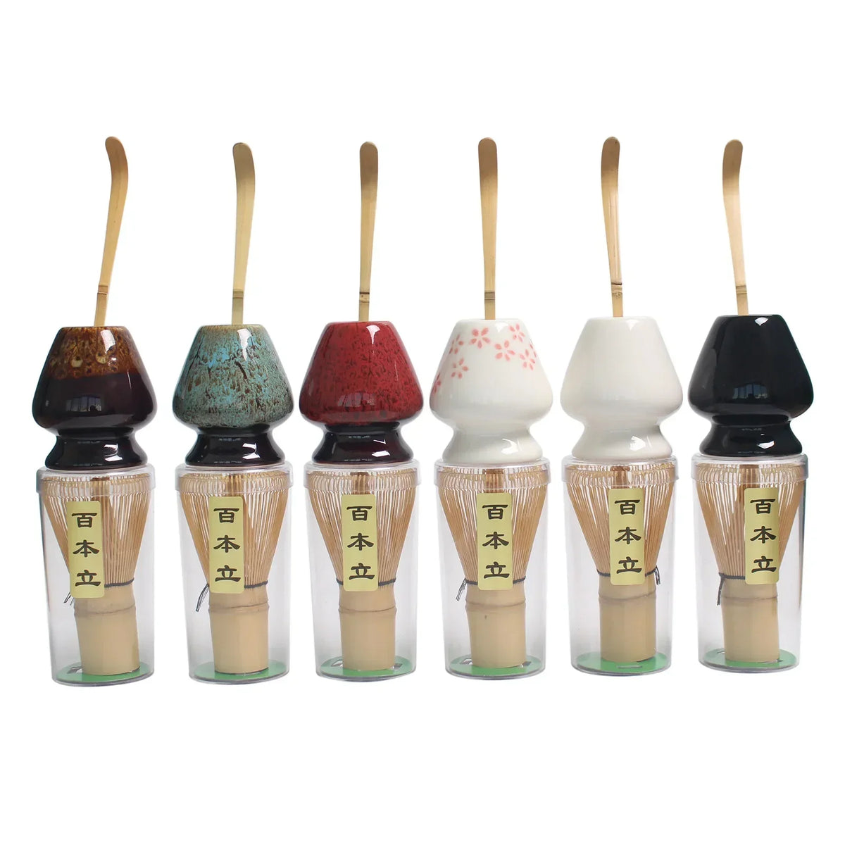 3 in 1 Matcha Set Bamboo Whisk Teaspoon Ceramic Bowl Tranditional Tea Sets Home Tea-Making Tools Accessories Birthday Gifts