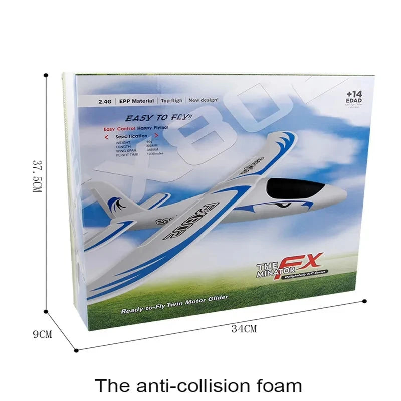FX802 RC Foam Plane 2.4G 2CH Radio Control Glider Remote Control Airplane Aircraft Foam Boys Toys for Children