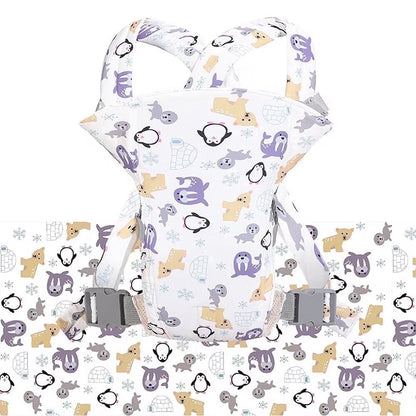 4 in 1 Baby Carrier,Ergonomic Infant Carrier Backpack,Breathable Front Back Carrying Wrap Seat for Newborn Toddlers up to 33 Lbs,Colorful