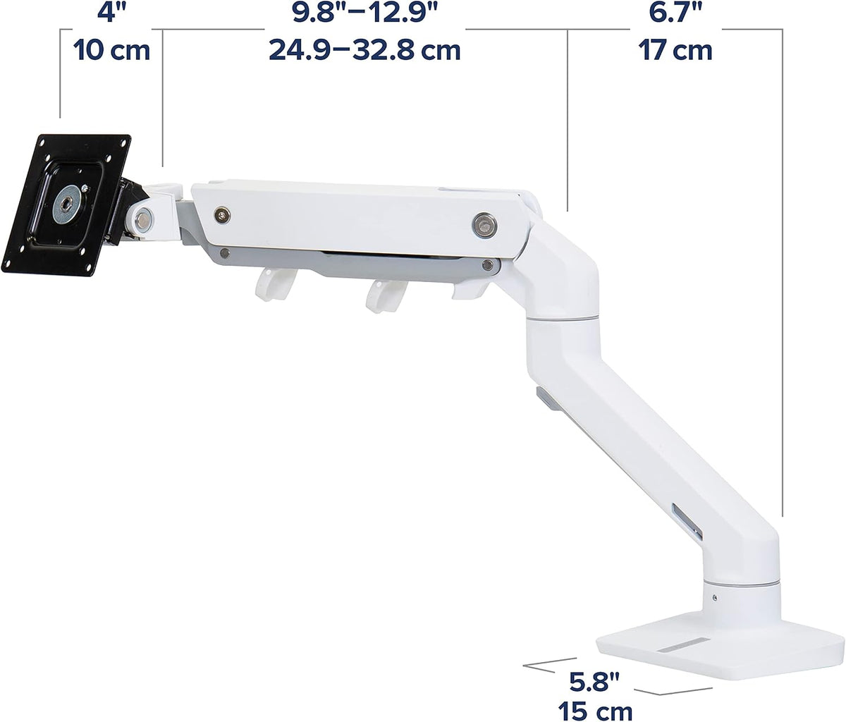 Ergotron – HX HD Premium Heavy Duty Gaming Monitor Arm, Single Monitor Desk Mount – for 1000R Curved Ultrawide Monitors up to 49 Inches, 28 to 42 Lbs, VESA 75X75Mm or 100X100Mm – HD Pivot, White