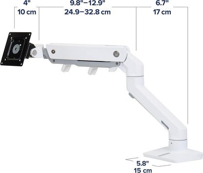 Ergotron – HX HD Premium Heavy Duty Gaming Monitor Arm, Single Monitor Desk Mount – for 1000R Curved Ultrawide Monitors up to 49 Inches, 28 to 42 Lbs, VESA 75X75Mm or 100X100Mm – HD Pivot, White
