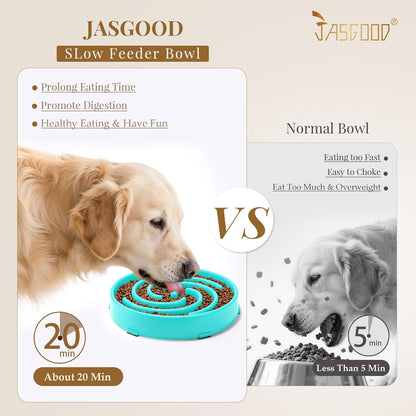 Slow Feeder Dogs Bowl for Large Medium Dogs,Anti-Gulping Pet Slower Food Feeding Bowls Stop Bloat,Preventing Choking