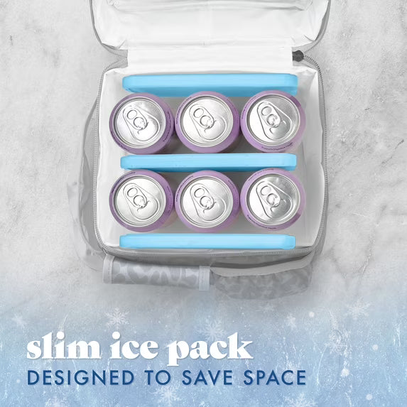 Cool Coolers by  4 Pack XL Slim Ice Packs, Quick Freeze Space Saving Reusable Ice Packs for Lunch Boxes or Coolers