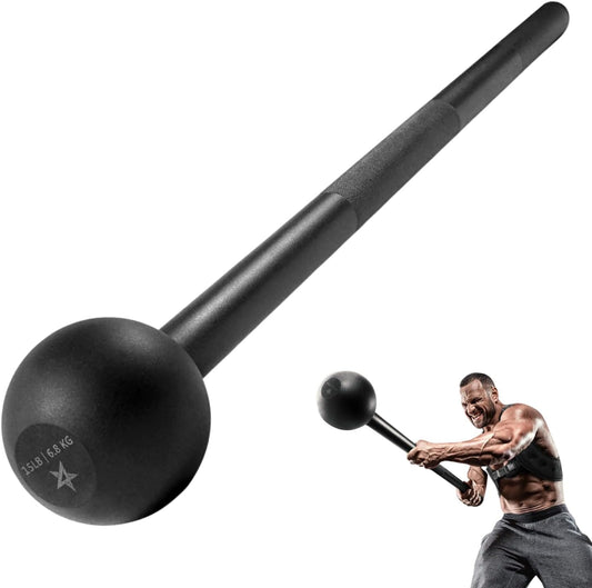 Steel Mace Bell for Strength Training, Support Full Body, Muscles, Shoulder, Grips & Forearms Workouts, Stretching 5, 7, 10, 15, 20, 25, 30 LB for Woman & Man