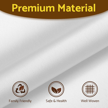 70X54 Snap-In Shower Curtain Replacement Liner White | 2 Bottom Magnets, Fabric, Removable, Water Repellent, Machine Washable, Hotel Style, 70" W X 54" H Inner Liner