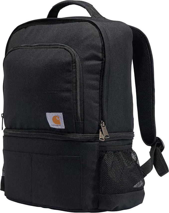 Carhartt Insulated 24 Can Two Compartment Cooler Backpack Black | Backpack with Fully-Insulated Cooler Base