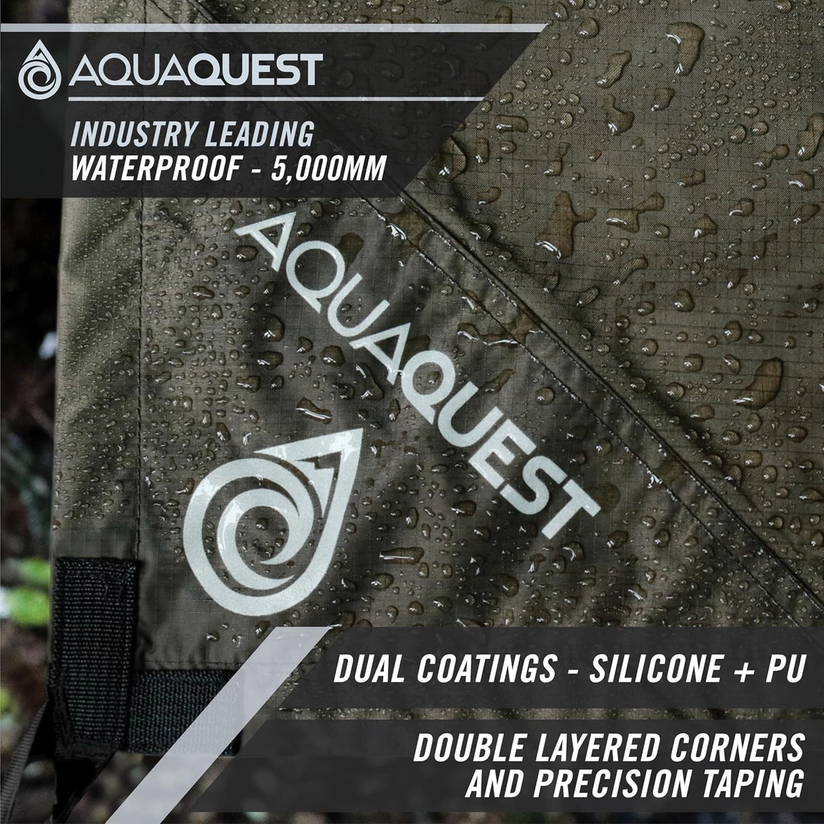 Guide Tarp – Ultralight Waterproof (5,000 Mm) Seam-Taped 40D Ripstop Rain Fly for Backpacking, Stealth Camping & Thru-Hiking