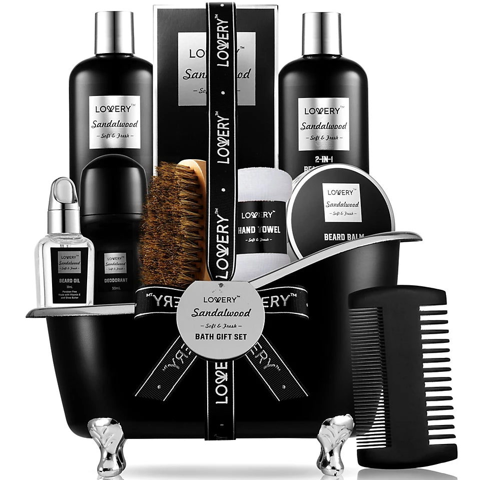 Men'S 10-Pc. Sandalwood Self-Care Grooming Gift Set