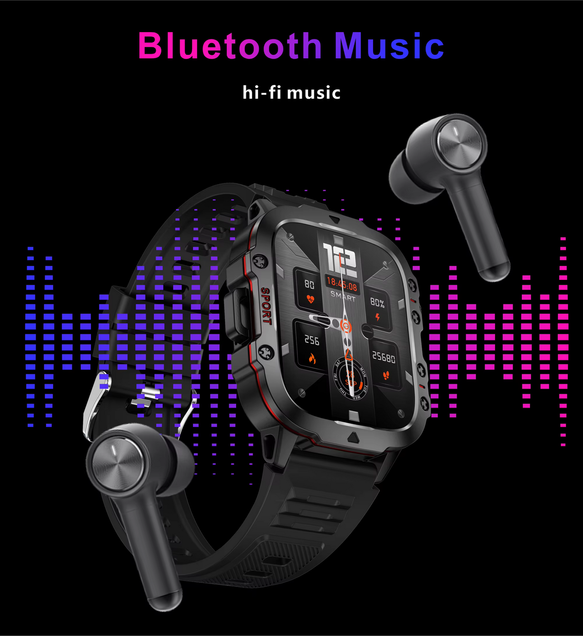 New Smart Watch 1.96 Inch Screen 420 Mah Bluetooth Call Voice Assistant Watch Sports Fitness Waterproof Smartwatch for Men