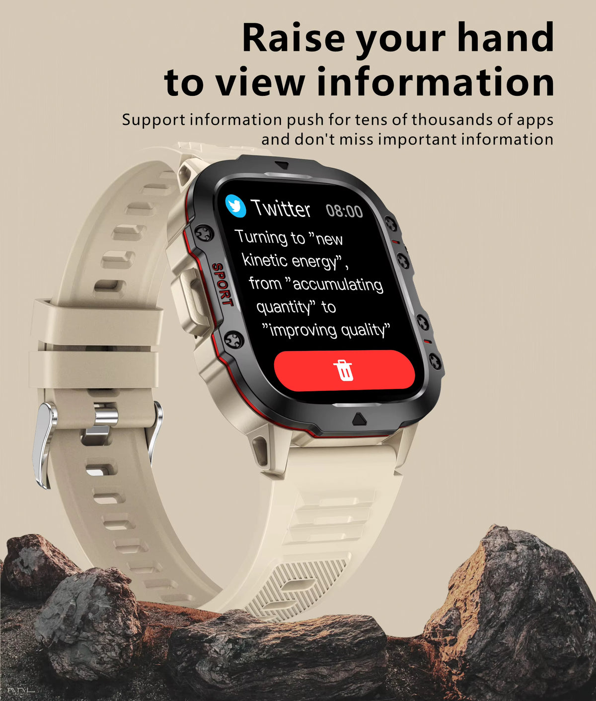 New Smart Watch 1.96 Inch Screen 420 Mah Bluetooth Call Voice Assistant Watch Sports Fitness Waterproof Smartwatch for Men