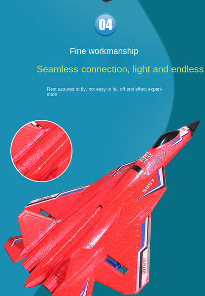 Rc Plane SU 57 Radio Controlled Airplane with Light Fixed Wing Hand Throwing Foam Electric Remote Control Plane