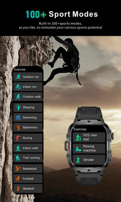 New Smart Watch 1.96 Inch Screen 420 Mah Bluetooth Call Voice Assistant Watch Sports Fitness Waterproof Smartwatch for Men