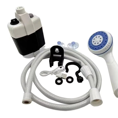 RV Portable Camping Shower Outdoor USB Rechargeable Electric Shower Pump for Household Camping Washing Gardening Pet Cleaning