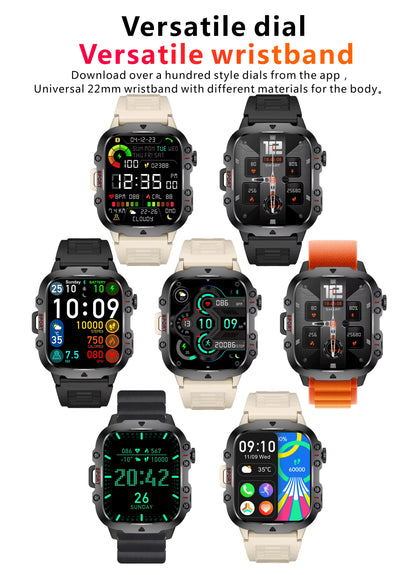 New Smart Watch 1.96 Inch Screen 420 Mah Bluetooth Call Voice Assistant Watch Sports Fitness Waterproof Smartwatch for Men