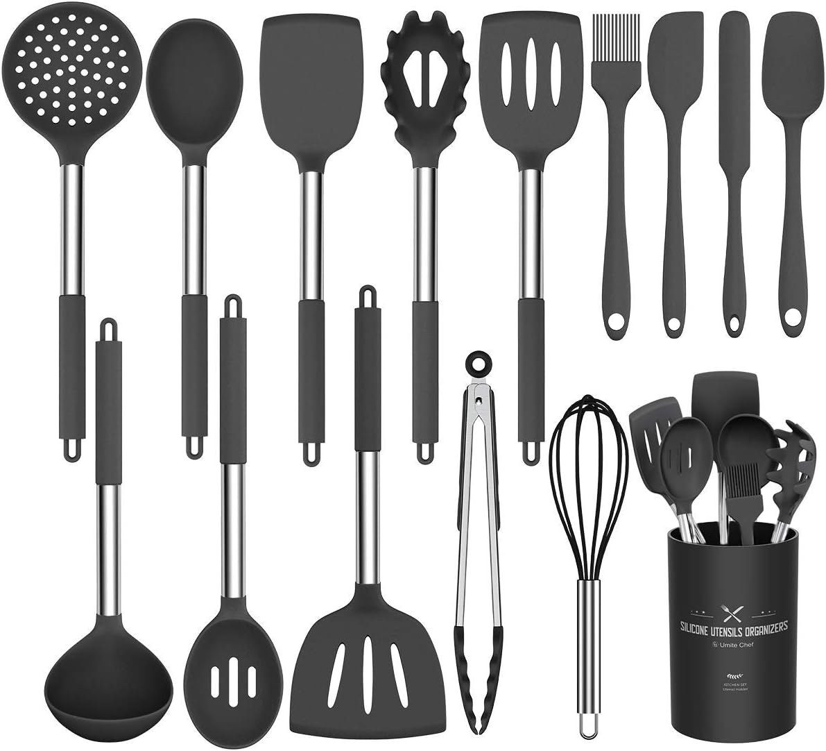 STAINLESS HANDLE KITCHEN UTENSILS SET