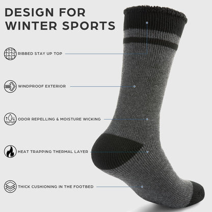 Winter Thermal Socks - Warm Sock for Men Women Cold Weather - Insulated Socks Thick Snow Sock