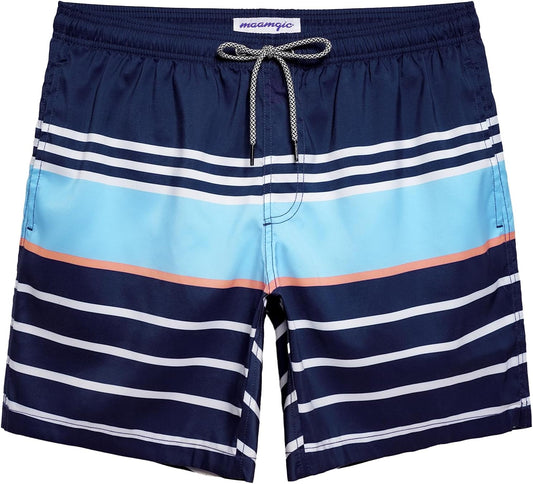 Mens Swim Trunks Quick Dry Swim Shorts with Mesh Lining Funny Swimwear Bathing Suits 7Inch