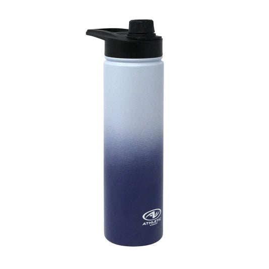 24Oz Blue Ombre Stainless Steel Bottle with Screw Cap Lid, by