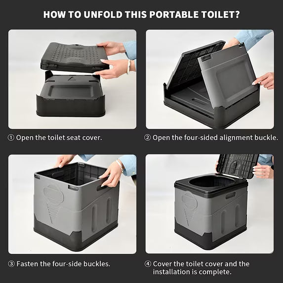 Portable Toilet for Camping with Camping Potty