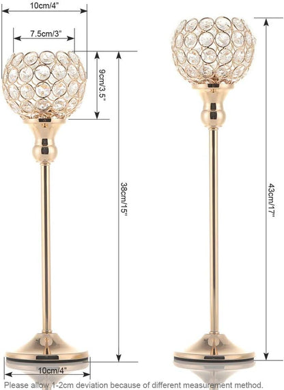 Pillar Crystal Candle Holders