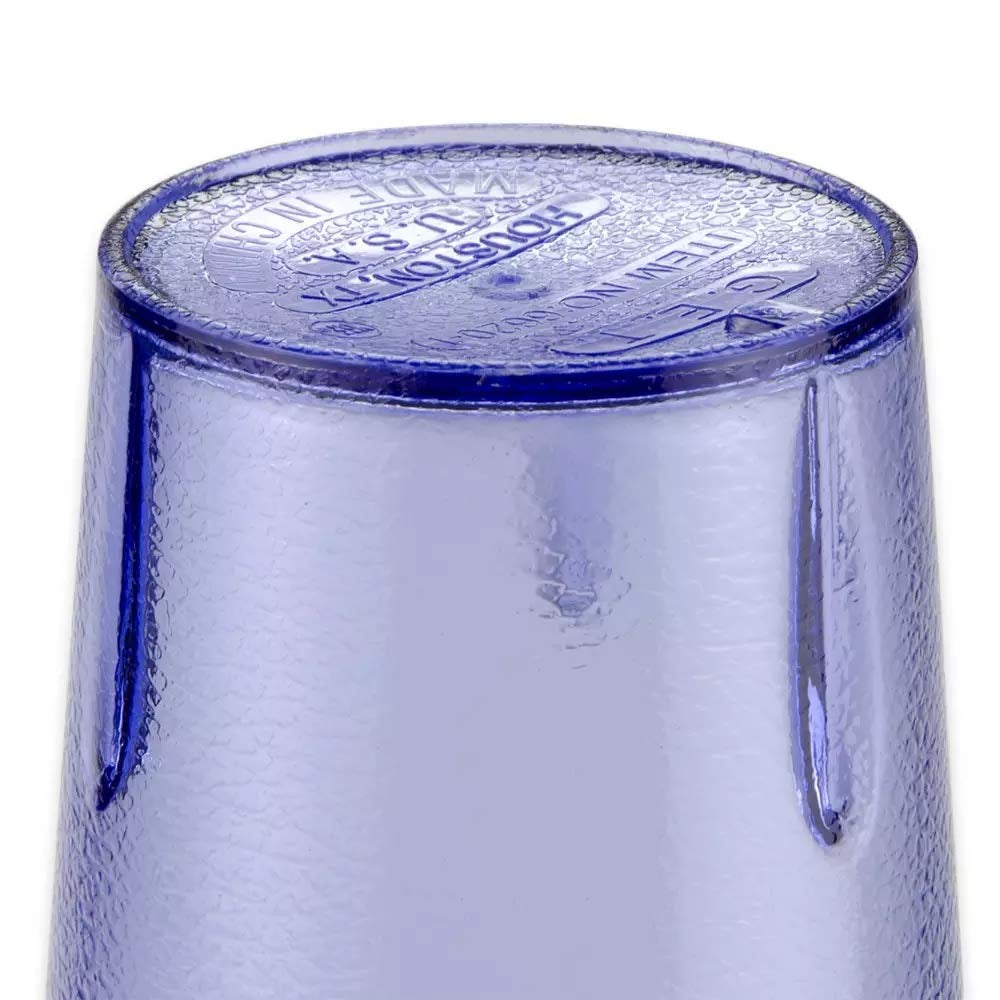 G.E.T. 6620-1-BL-EC Heavy-Duty Plastic Restaurant Tumblers, 20 Ounce, Blue (Set of 4) | Dishwasher Safe, Bpa-Free, Shatterproof, Stackable, Restaurant Service, Great for Water, Juice, Soft Drinks and Cocktails