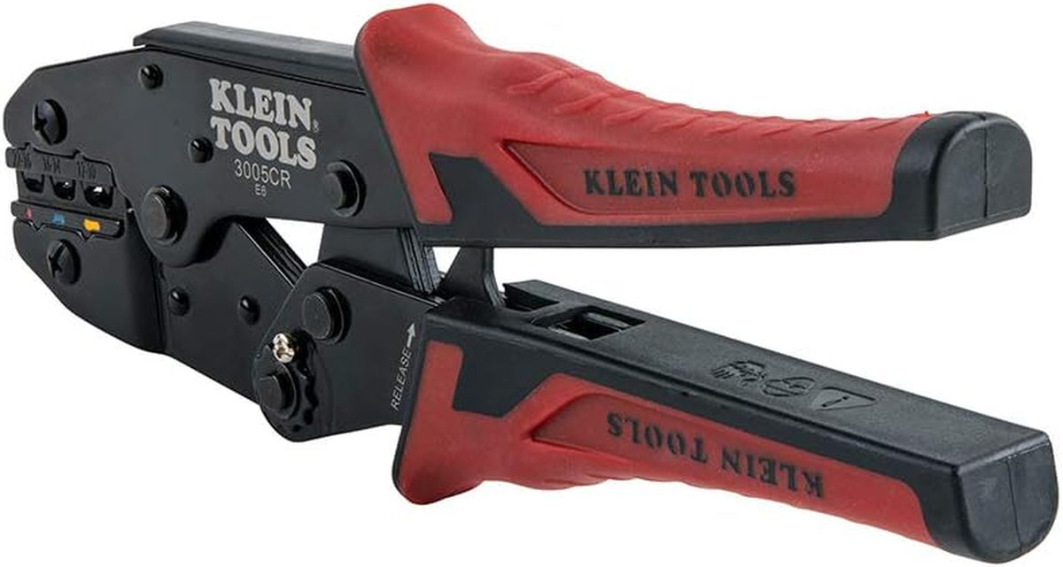 Klein Tools 3005CR Wire Crimper Tool, Ratcheting Insulated Terminal Crimper for 10 to 22 AWG Wire